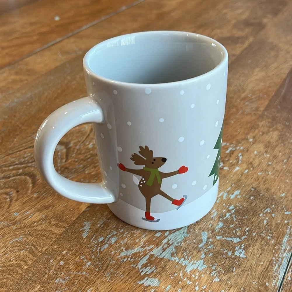 Crate & barrel reindeer mug Joan Anderson